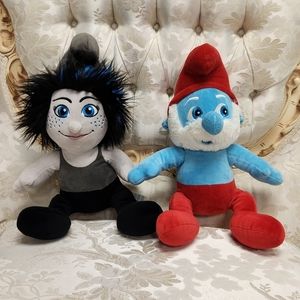 Build A Bear Workshop Papa Smurf & Vexy Lot Of 2 Plush